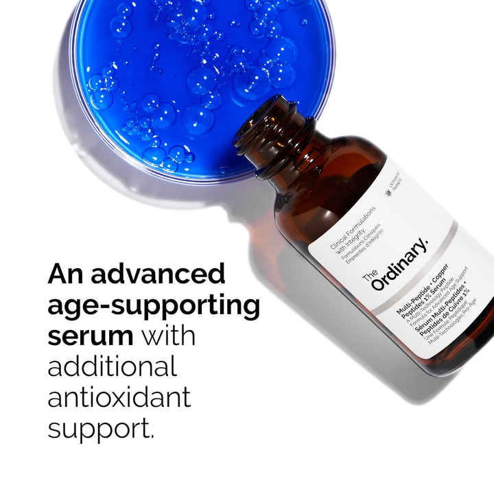 The Ordinary Multi-Peptide + Copper Peptides 1%, Anti-Aging Serum for Fine Lines and Skin Elasticity 1 Fl Oz
