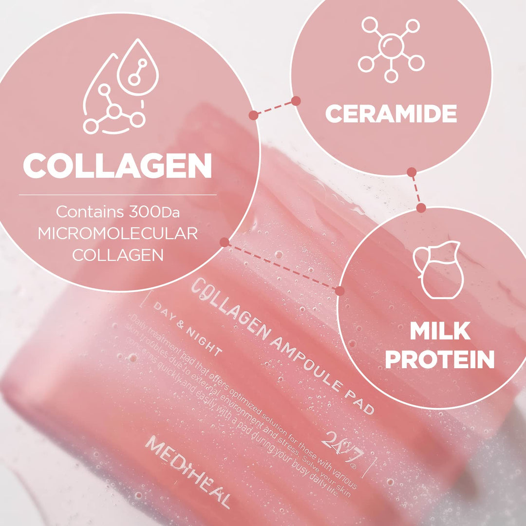 MEDIHEAL Collagen Ampoule Pad 100 Pads