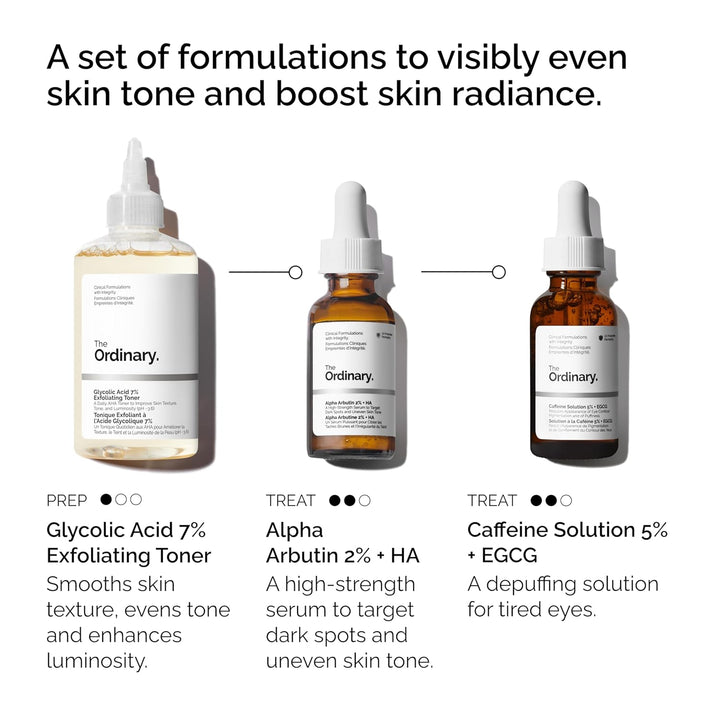 The Ordinary The Bright Set, 3-Step Regimen for Radiant, Even Skin Tone