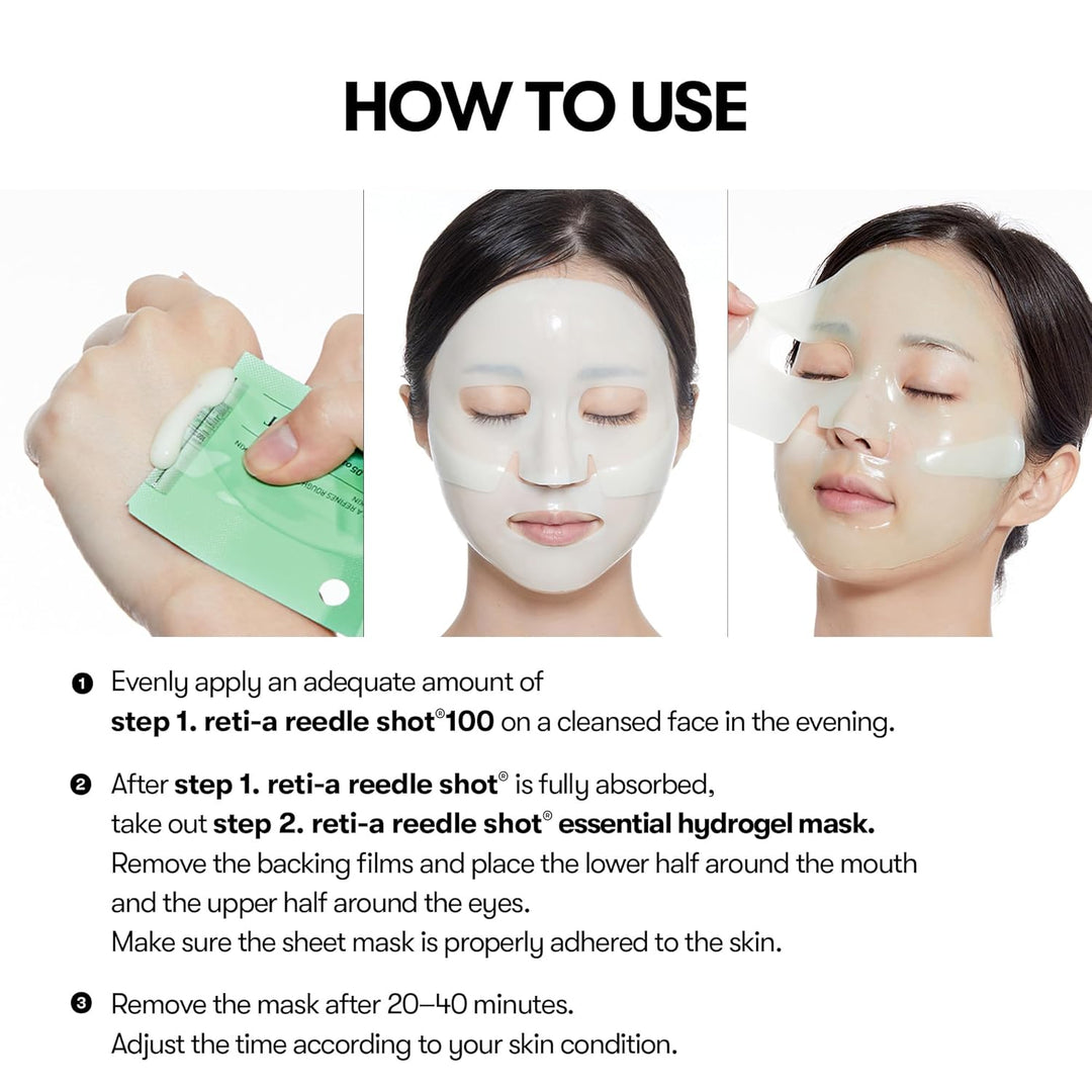 VT Cosmetics Reti-A Reedle Shot 100 2-Step Hydrogel Mask(34.5gx4ea)