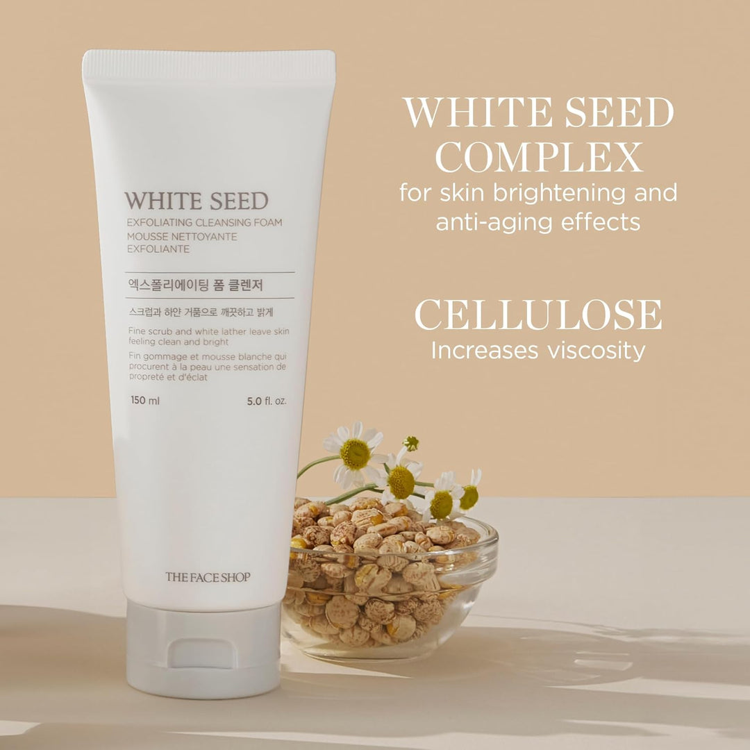 The Face Shop White Seed Exfoliating Cleansing Foam 5.07 Fl Oz