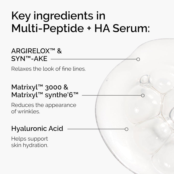 The Ordinary Multi-Peptide + HA, Anti-Aging Formula for Crow’s Feet, Elasticity & Firmness, 1 Fl Oz