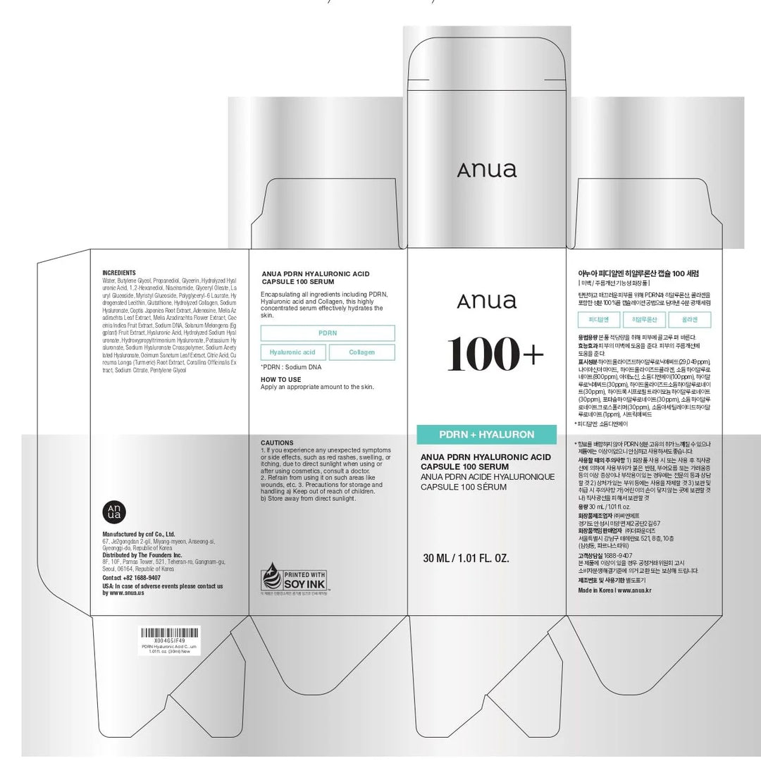 Anua PDRN Hyaluronic Acid Capsule 100+ Serum 30ml, 1.01 fl. oz.