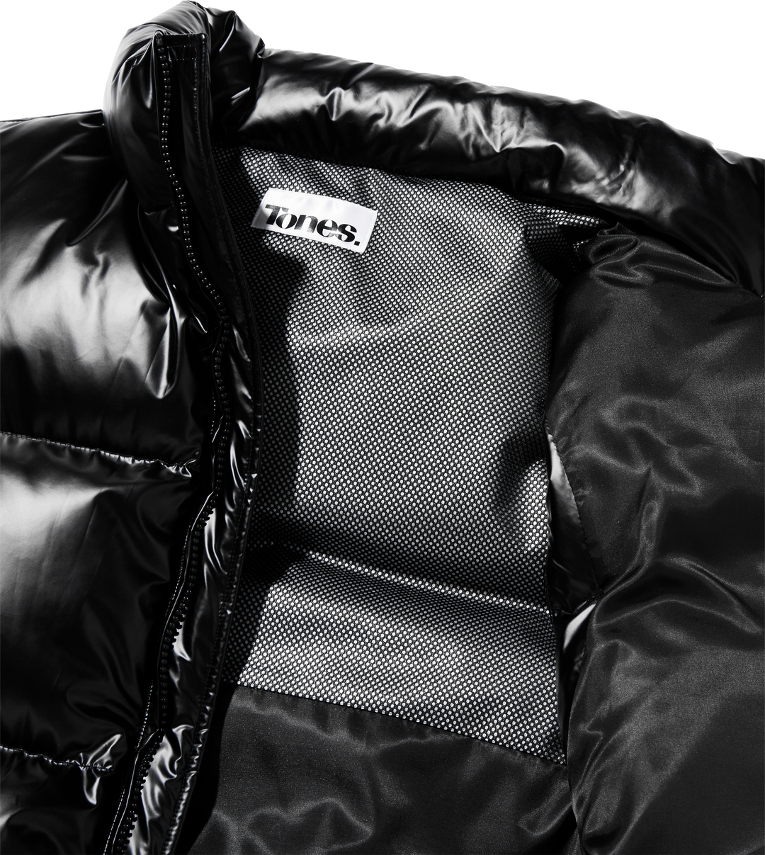 Essential Puffer Short Padded Vest - Glossy Black