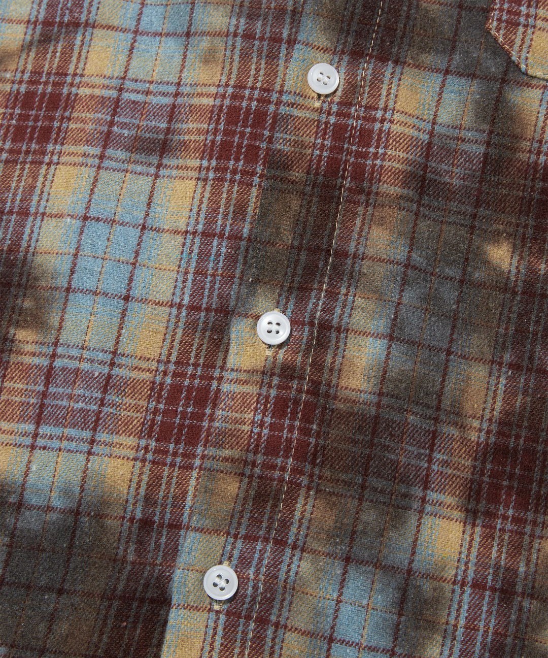 Overfit Vintage washed check shirts - Dirty Red