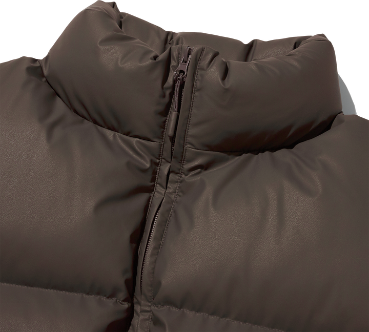 Essential Puffer Short Padded Vest - Brown