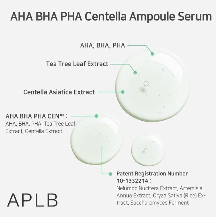 APLB AHA BHA PHA Centella Ampoule Serum 40ml / 1.35 fl. oz.