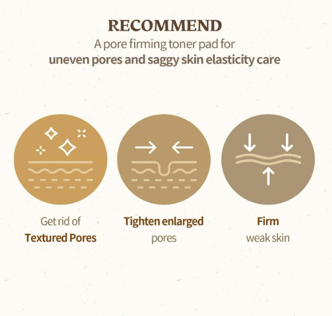 SKINFOOD Acorn Pore Peptide Toner Pads 60 Sheets