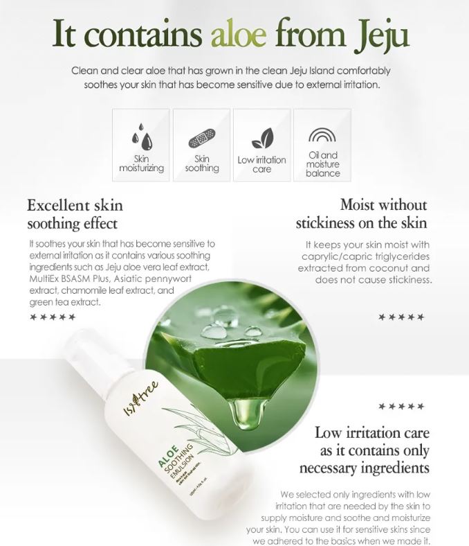 IsNtree Aloe Soothing Emulsion 120ml / 4.05 fl. oz.