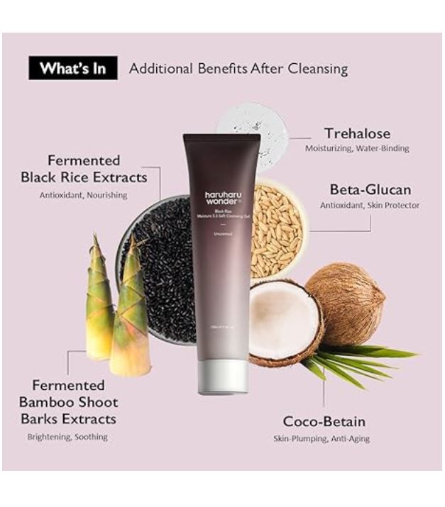 Haruharu wonder Black Rice Moisture 5.5 Soft Cleansing Gel 100ml / 3.4 fl oz