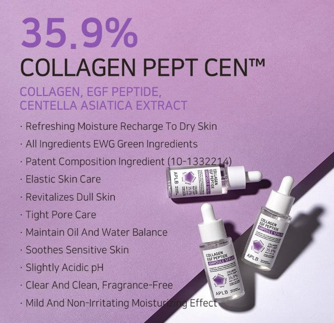 APLB Collagen EGF Peptide Ampoule Serum 1.35fl. oz.