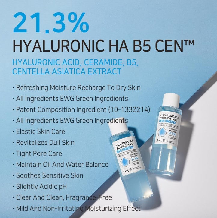 APLB Hyaluronic Acid Ceramide HA B5 Facial Toner 160ml / 5.41 fl. oz.