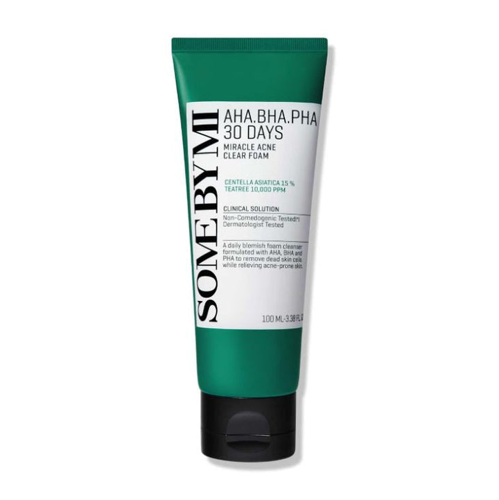 SOME BY MI AHA BHA PHA 30 Days Miracle Acne Clear Foam 100ml / 3.38 oz