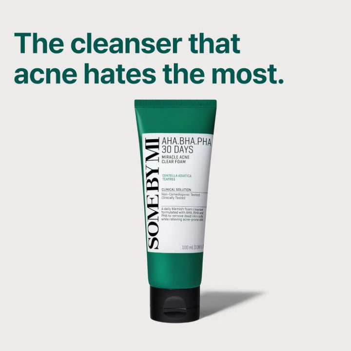SOME BY MI AHA BHA PHA 30 Days Miracle Acne Clear Foam 100ml / 3.38 oz