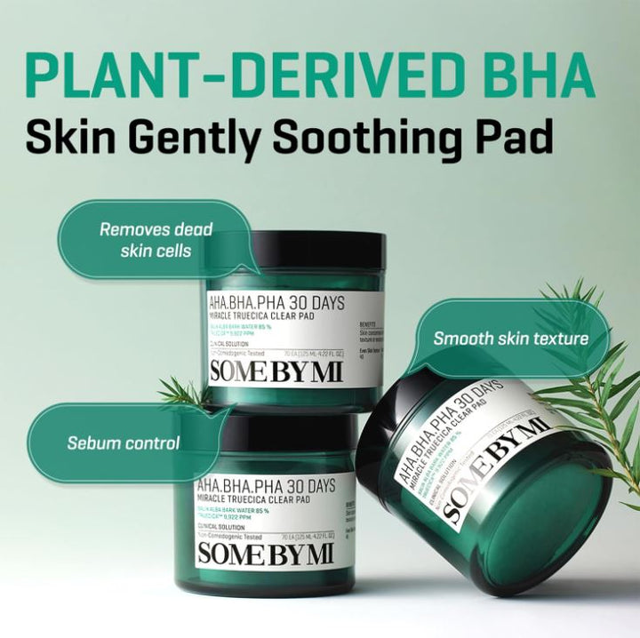 SOME BY MI AHA BHA PHA 30 Days Miracle Truecica Clear Pad 70 Pads / 4.22 oz