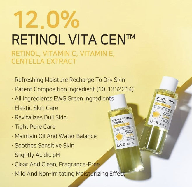 APLB Retinol Vitamin C Vitamin E Facial Toner 5.41fl. oz.