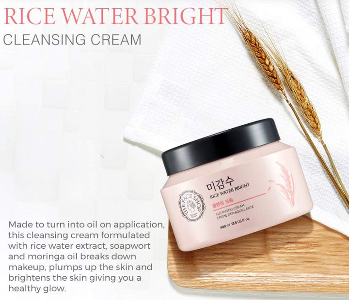 The Face Shop Rice Water Bright Facial Cleansing Cream 200mL / 6.7 fl. oz.