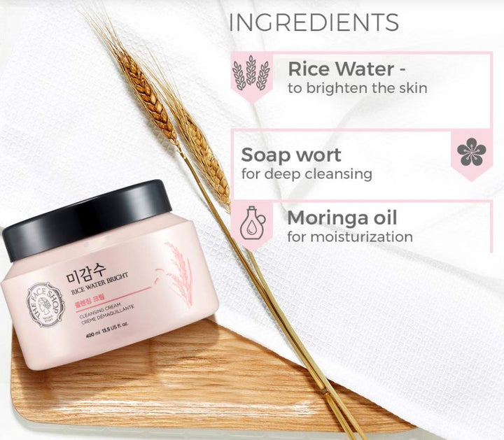 The Face Shop Rice Water Bright Facial Cleansing Cream 200mL / 6.7 fl. oz.