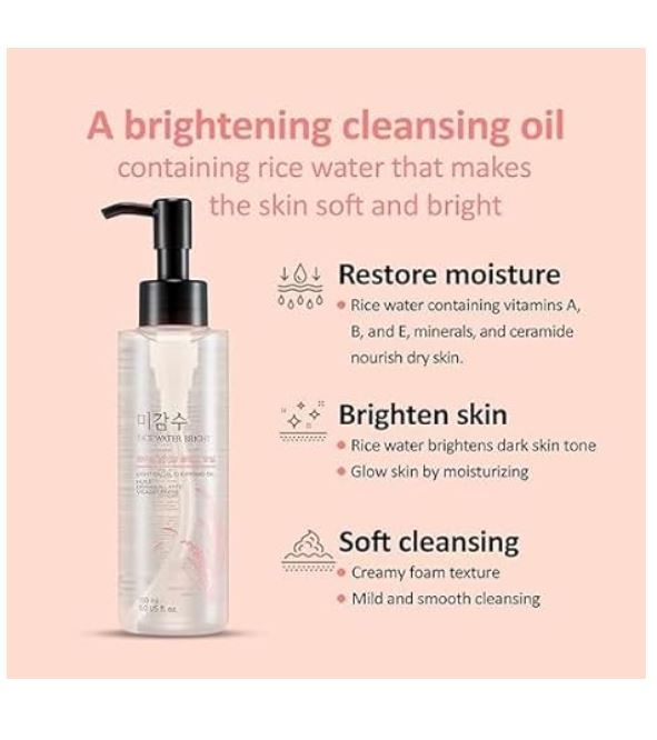 The Face Shop Rice Water Bright Light Facial Cleansing Oil 150ml / 5.0 fl. oz.
