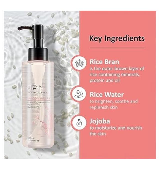 The Face Shop Rice Water Bright Light Facial Cleansing Oil 150ml / 5.0 fl. oz.