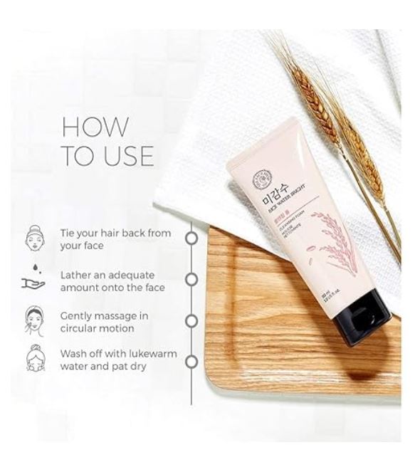 The Face Shop Rice Water Bright Foaming Facial Cleanser 150ml / 5 fl. oz.