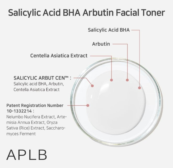 APLB Salicylic Acid BHA Arbutin Facial Toner 5.41fl. oz.