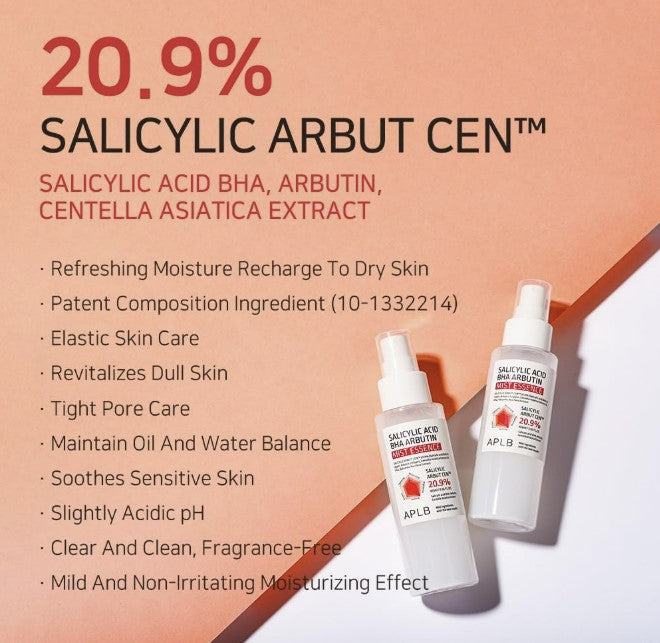 APLB Salicylic Acid BHA Arbutin Mist Essence 3.55fl. oz.