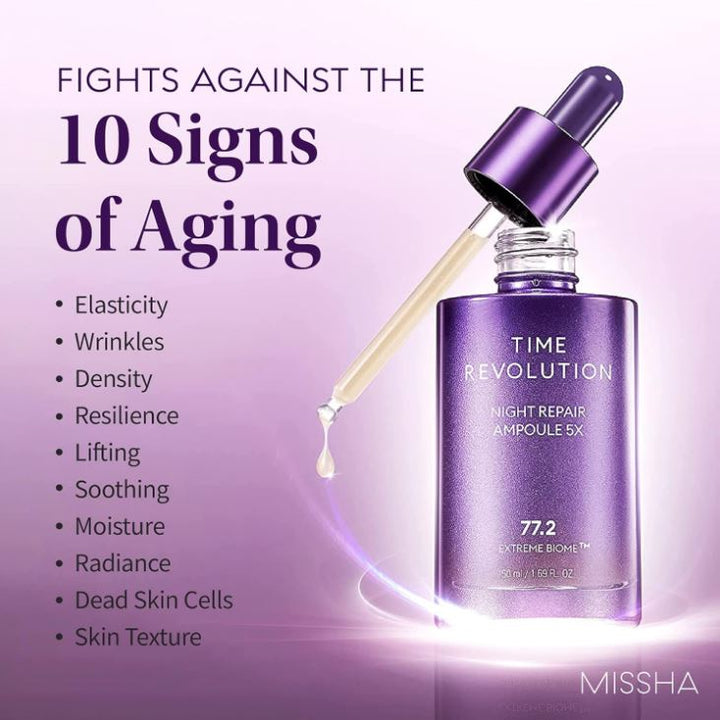 Missha Time Revolution Night Repair Face Serum Ampoule 50ml
