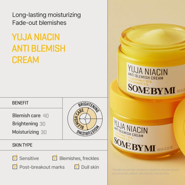 SOME BY MI Yuja Niacin Anti Blemish Cream 60ml / 2.02 oz