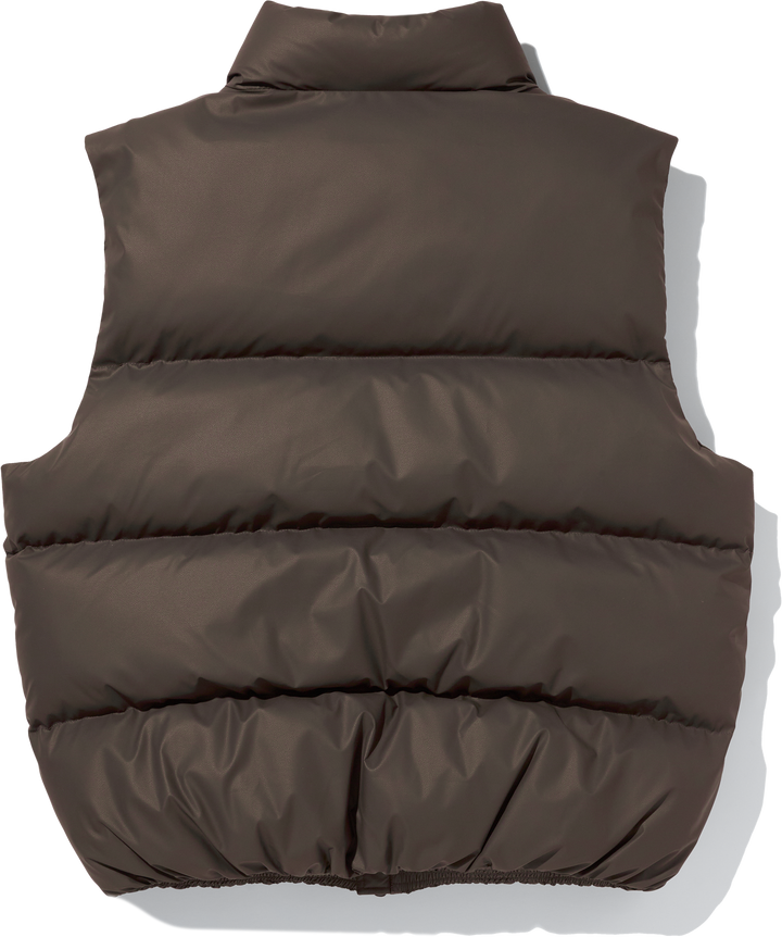 Essential Puffer Short Padded Vest - Brown