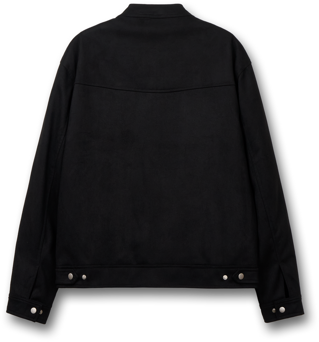 Western Suede Biker Jacket - Black