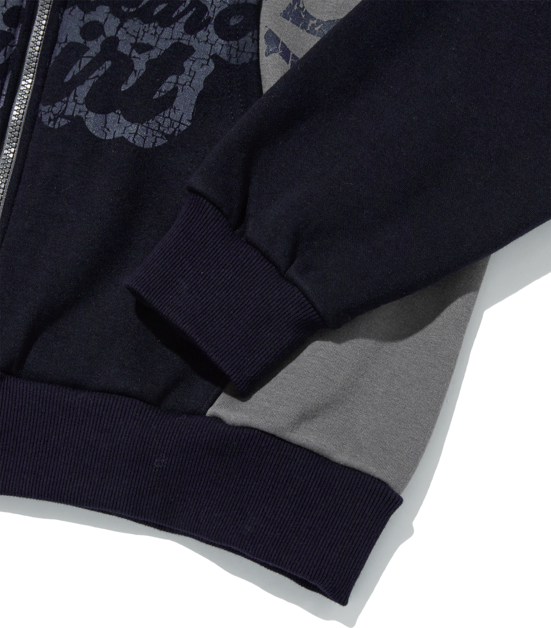 Overfit T-Vision Crack Hoodie - NAVY