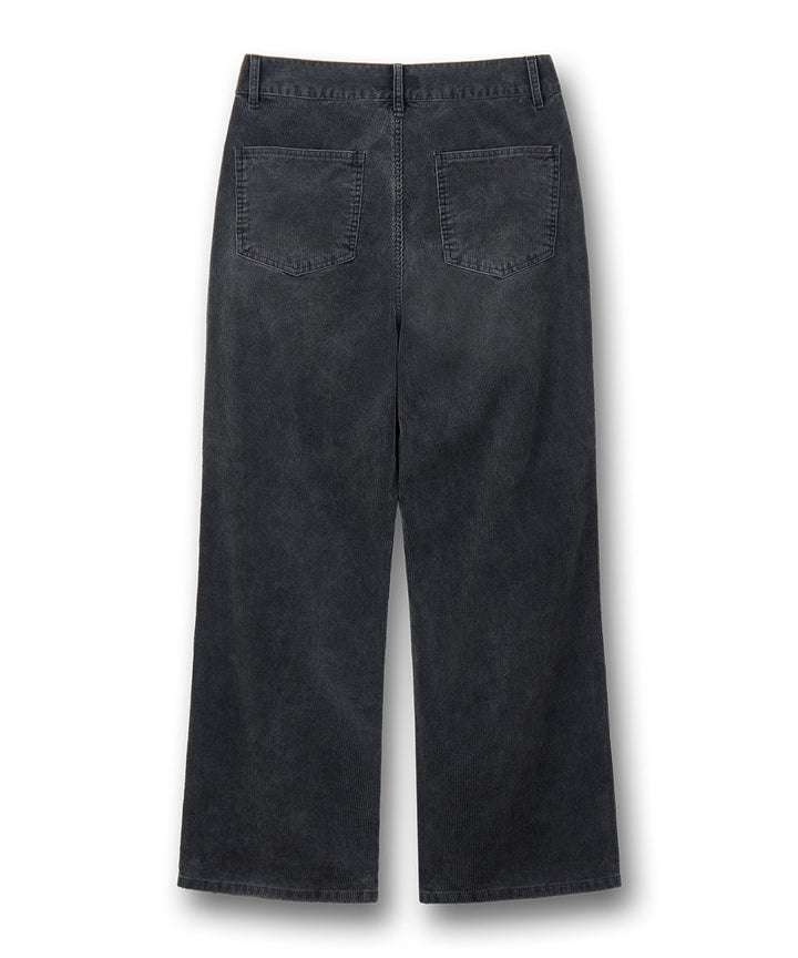 Fading Corduroy Wide Pants - gracie black